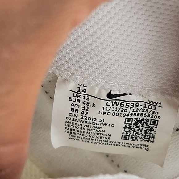 Nike Court Legacy Mens 14 White Black Canvas Casual Shoes Sneaker CW6539-101 main image 10